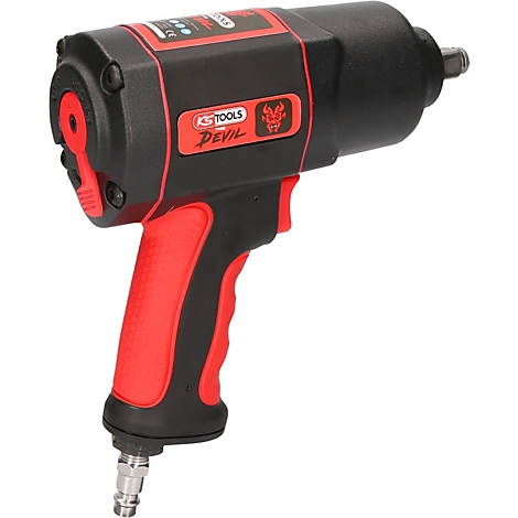 Schwarzer und roter Druckluft-Schlagschrauber mit dem Schriftzug "DEVIL".